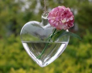 Glass flower garden centerpiece